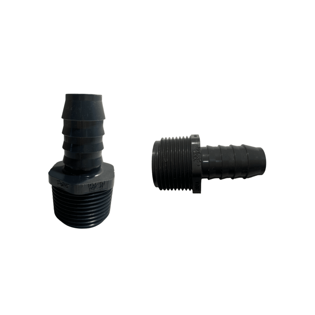 ADAPTATEUR DROIT 1" NPT VERS 3/4" CANNELÉ