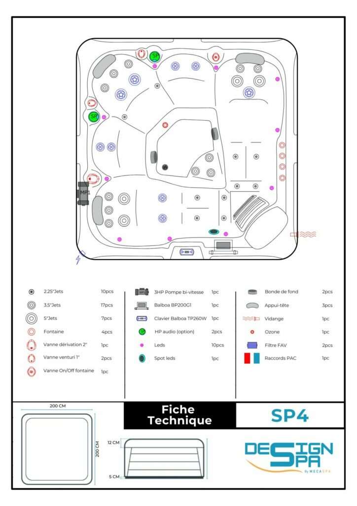 FICHE TECHNIQUE SPA SP4